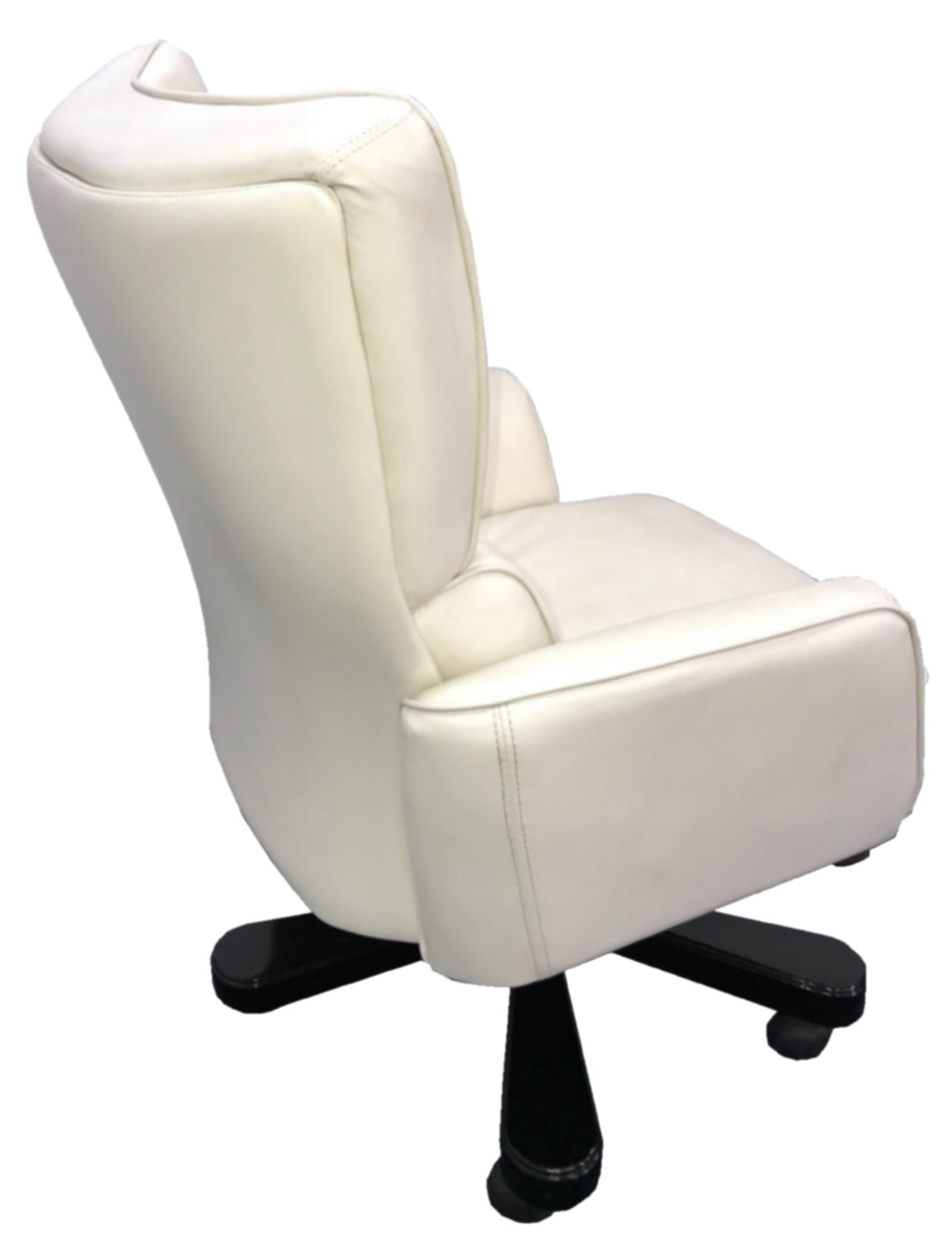 Executive Office Chair Genuine White Leather - DES-B011-W